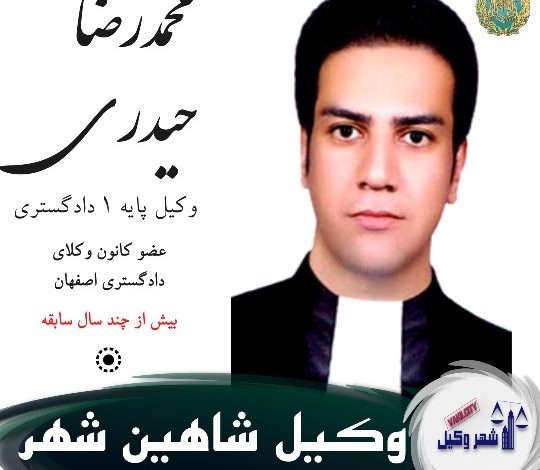 محمدرضا حیدری وکیل
