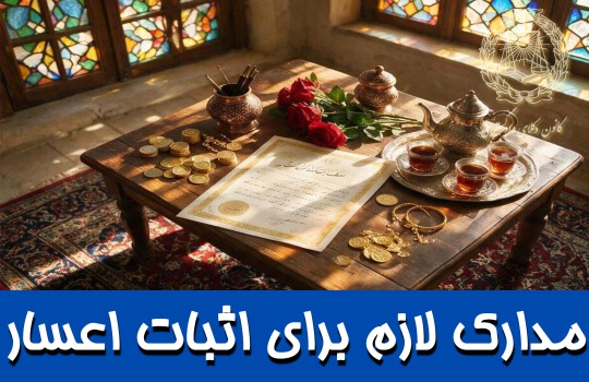 مدارک لازم برای اثبات اعسار