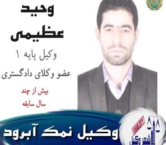 وحید عظیمی وکیل