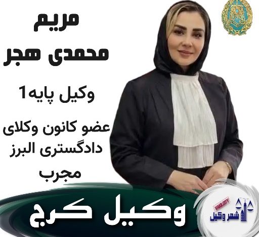 وکیل مریم محمدی