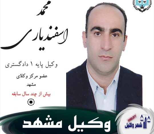 محمد اسفندیاری وکیل مشهد