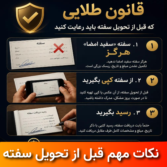 قبل از تحویل سفته باید این کار هارا کنید